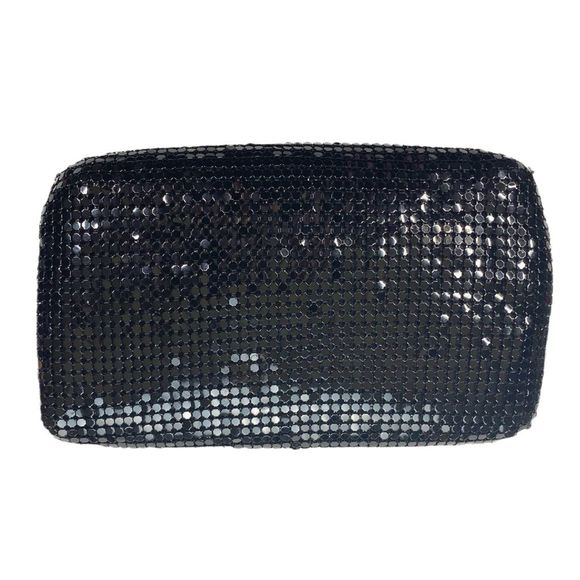 Vintage Black Mesh Metal Clutch - 9” x 6” - Picture 4 of 5